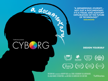 movie poster of Neil Harbisson's silhouette in profile