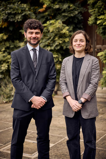 Portrait colour photograph of Alberto Giubilini and Cristina Voinea