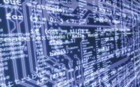 Ai and ethics Hot topics: ai and ethics logo, showing digital text and computer coding