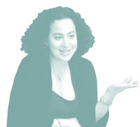 Photograph of Elizabeth Harman speaking