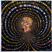 psychedelic painting of a head surrounded by flowers